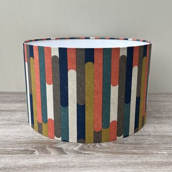 Seattle Orange Multi Retro Style Drum Lampshades, 7 of 10