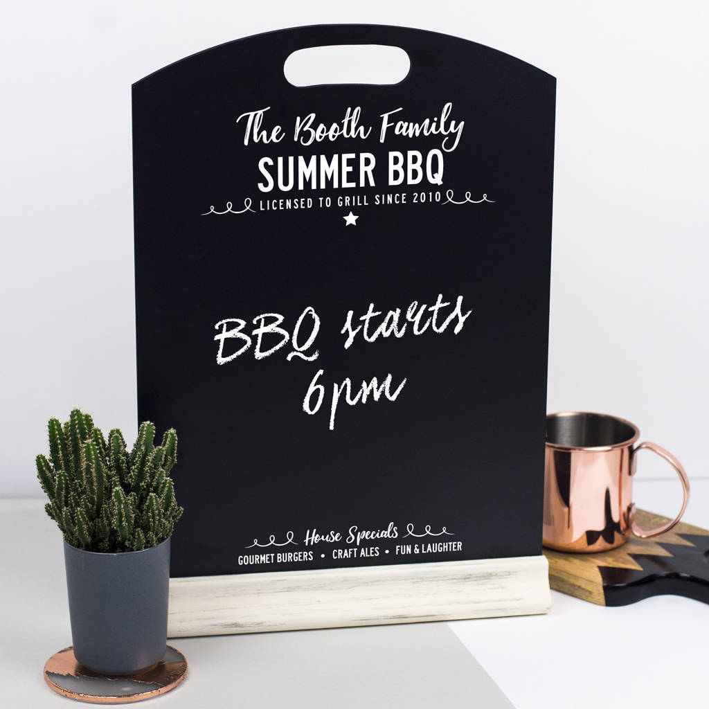 Family Bbq Chalkboard Menu By Delightful Living