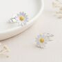 Sterling Silver And Gold Plated Daisy Stud Earrings – 7mm, thumbnail 4 of 8
