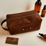 Personalised Leather Wash Bag, thumbnail 1 of 5