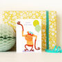 Happy Birthday Monkey Mini Card, thumbnail 4 of 5
