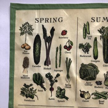 Seasonal Fruit And Vegetable Tea Towel, 3 of 8