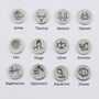 Personalised Zodiac Star Sign Pewter Keyring Birthday Gift, thumbnail 2 of 9