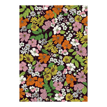 Retro Florals Giclee Wall Print, 4 of 7