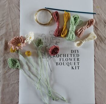 Make Your Own Crochet Flower Bouquet Kit, 3 of 11