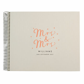 Personalised Spiral Bound Wedding Guest Book, 5 of 12