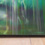 Emanation, Green Oil Painting Of River And Egret, thumbnail 7 of 9