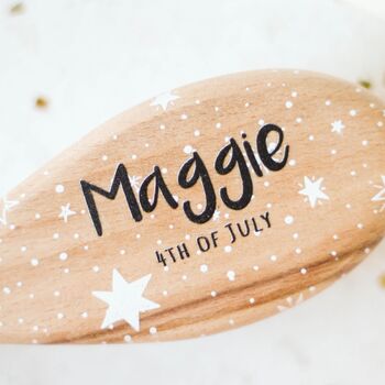 Personalised Star Hairbrush With Natural Bristles, 4 of 7