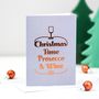 Luxury Foiled 'Prosecco And Wine' Christmas Card, thumbnail 3 of 6