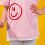 Children's Personalised Name Scribble Smiley T Shirt, thumbnail 5 of 9