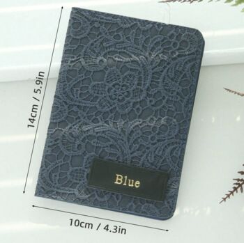 Personalised Crotchet Lace Travel Passport Cover, 7 of 7