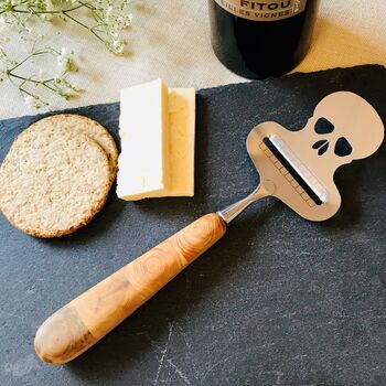 Skull Cheese Slicer With Juniper Handle, 2 of 4