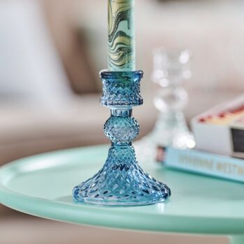 Harlequin Glass Candlestick, 2 of 6