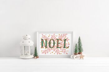 Noel Folk Art Christmas Print, 2 of 2
