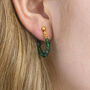 Beaded Birthstone Huggie Earrings, thumbnail 2 of 12
