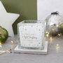 New Home Christmas Snowflake Scented Square Candle, thumbnail 4 of 5