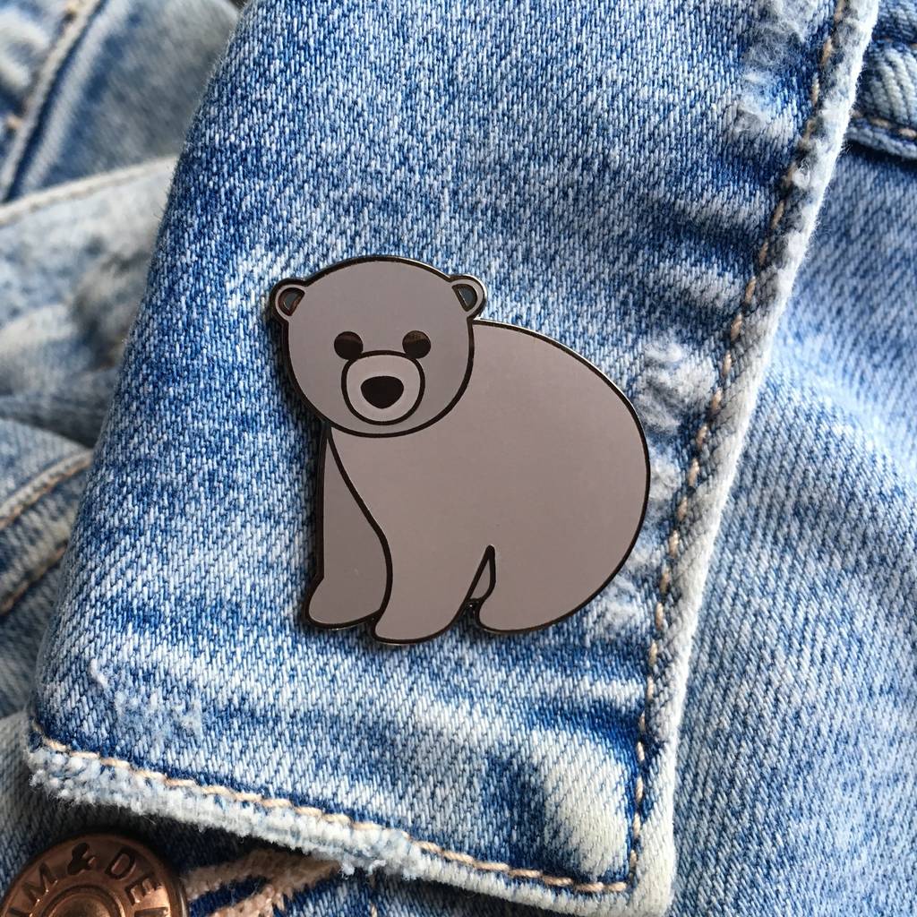 bear enamel pin badge by chameleon and co | notonthehighstreet.com