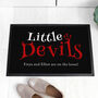 Personalised Halloween Little Devils Indoor Doormat, thumbnail 1 of 4