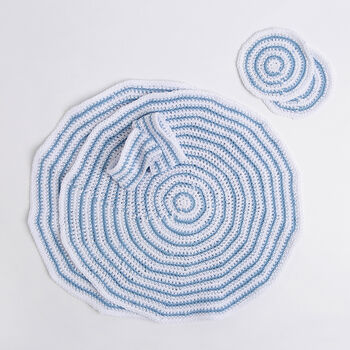 Striped Place Setting For Two Easy Crochet Kit, 2 of 9