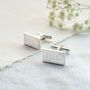 Sterling Silver Love Letter Personalised Cufflinks, thumbnail 1 of 7