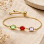 Personalised Create Your Own Family Oval Birthstones Bracelet, thumbnail 7 of 12