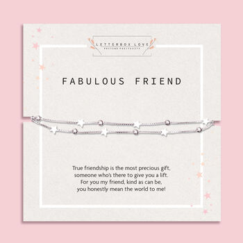Fabulous Friend Layered Silver Stars Bracelet, 4 of 9
