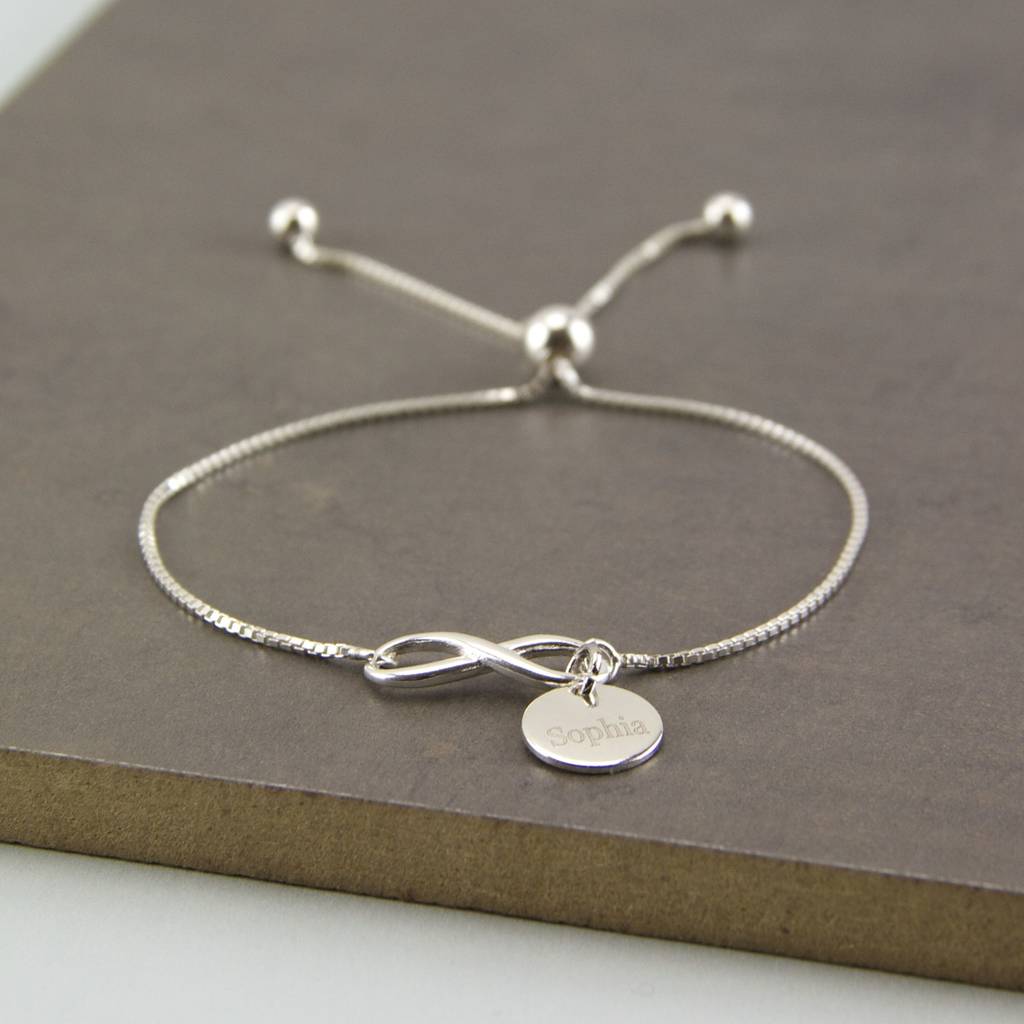 Personalised Silver Heart Slider Bracelet – Penelopetom