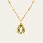 Gold Vermeil Green Quartz Necklace Alba, thumbnail 2 of 5