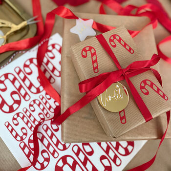 Candy Cane Christmas Gift Stickers, 5 of 9