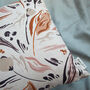 Natural Leaf Luxury Linen Burnt Orange / Pink Cushion, thumbnail 1 of 3