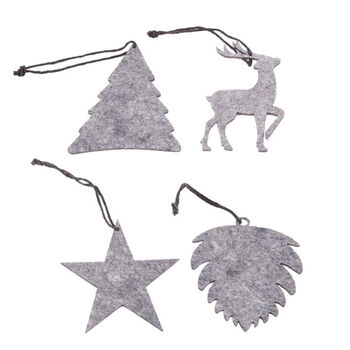 Eco Felt Envelope With Eight Christmas Decorations, 3 of 4