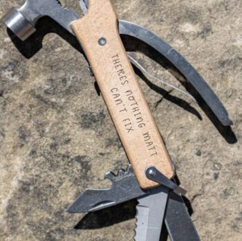 Personalised Pocket Wood Hammer Multi Tool, 2 of 6