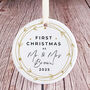Personalised First Christmas As Mr And Mrs Bauble, thumbnail 1 of 8