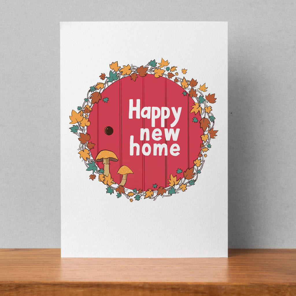 Happy New Home 'Mushroom Door' Card, 1 of 2