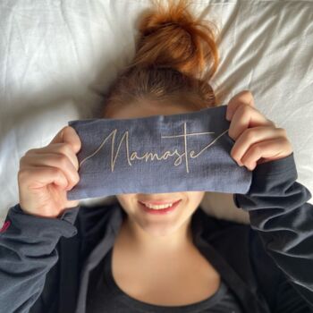 Namaste Embroidered Lavender Eye Pillow, 3 of 4