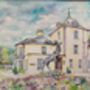 Personalised Wedding Venue Watercolour Painting. Original Wedding Portrait. Wedding Illustration Sketch. Not A Print, thumbnail 1 of 12