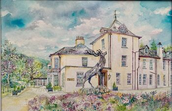 Personalised Wedding Venue Watercolour Painting. Original Wedding Portrait. Wedding Illustration Sketch. Not A Print, 2 of 12