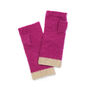 Pink Cable Knit Wrist Warmers ~ Eco Friendly, thumbnail 5 of 6