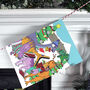 Christmas Winter Dinosaur Card, thumbnail 3 of 6