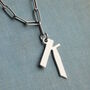 Silver Typography Alphabet Initial Pendant Necklace, thumbnail 1 of 8