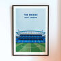 Chelsea 'The Bridge' Football Stadium Art Print Gift, Framed Or Unframed, thumbnail 1 of 9