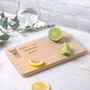 Personalised Gin And Tonic Wooden Chopping Board, thumbnail 1 of 1