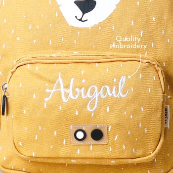 Personalised Trixie Lion Backpack For Nursery, School, Holiday, 2 of 12