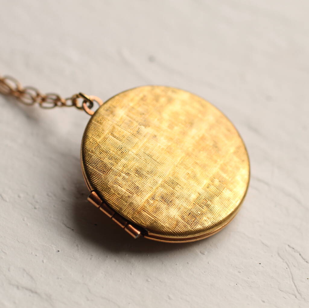 Vintage Chequerboard Personalised Locket With Photos By Silk Purse, Sow