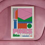 Pikes Ibiza Club Print | Poster | Wall Art | Geometric | Dj | Clubbing | Patterned | Bauhaus | Print | House Music, thumbnail 1 of 9
