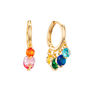 Iris Rainbow Gold Waterfall Droplet Huggie Earrings, thumbnail 1 of 2