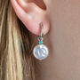 Pearl And Turquoise Statement Hoops, thumbnail 1 of 7