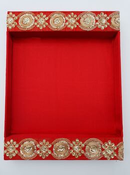 Sequined Indian Saree Tray / Gift Tray/ Hamper Base, 3 of 5
