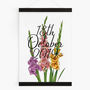 Personalised Gladiolus Botanical Flower Print, thumbnail 3 of 5