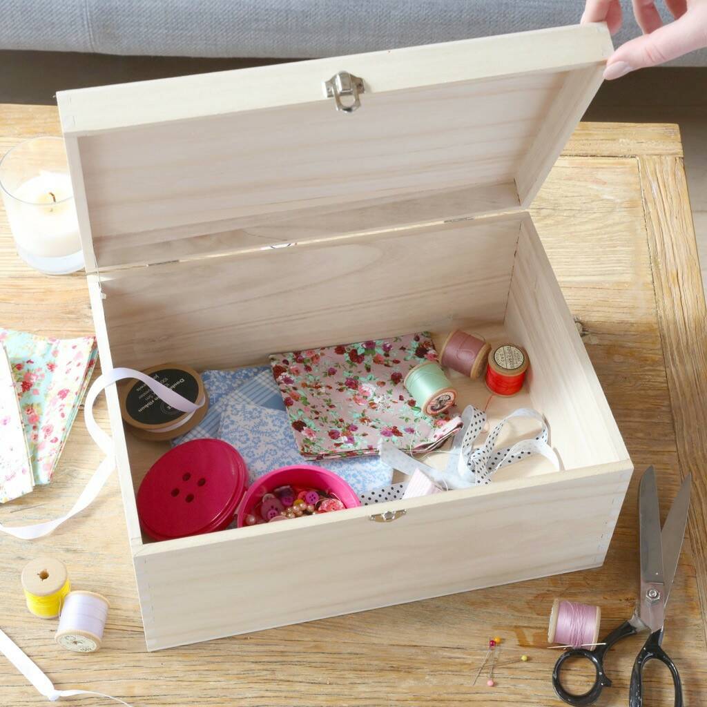 Personalised 'your Drawing' Wooden Hamper Box By Lisa